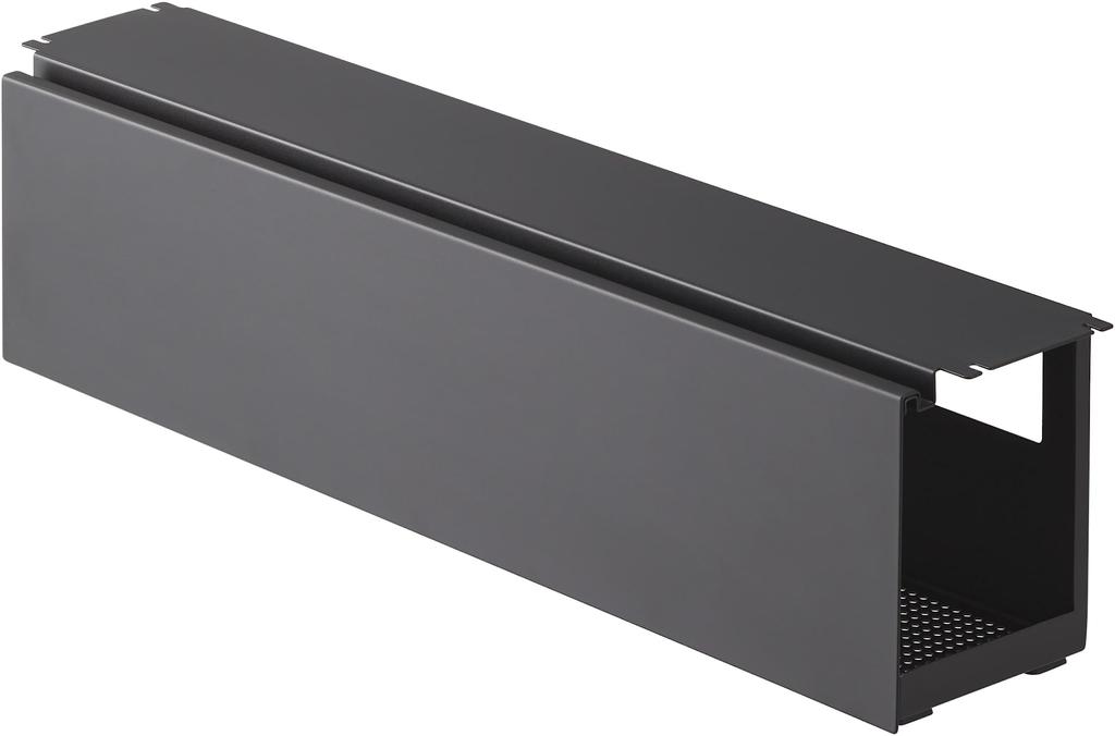 Yamazaki Jitsugyo 4479 Podstavec pod stůl, kabelový stojan, dlouhý, černý, cca. Š63,5 x H12 x V17 cm Úložný prostor pro kabelovou věž, upevněný šrouby, kryt