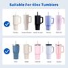 12.2” Silicone Straws Reble for Stanley/Simple Modern/Meoky 30 oz 40 oz Tumbler, 5 Pack Reble Long Rubber Drinking Straw for 64 oz Water Bottle,