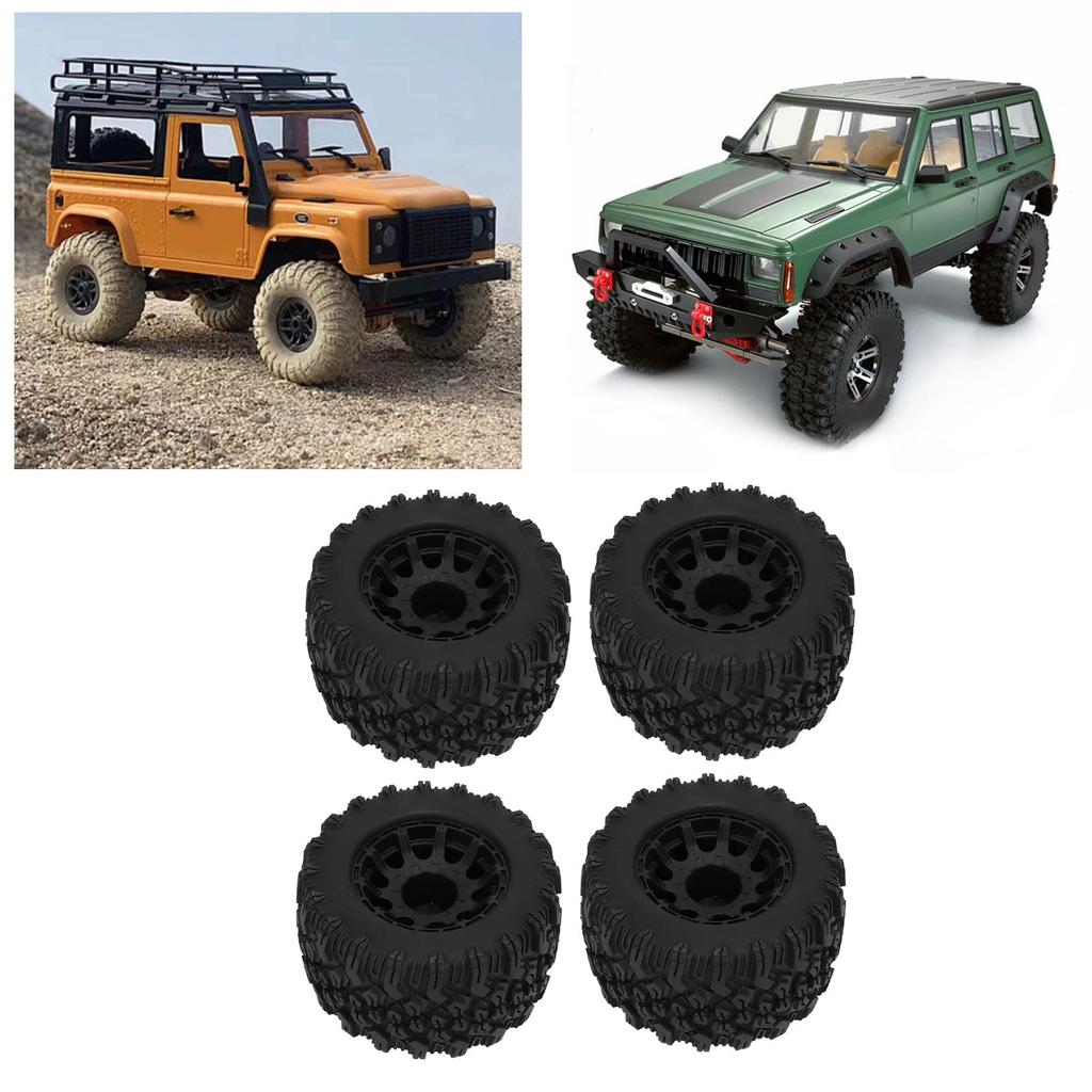 Set of 4 Replacement RC Monster Truck Tires for HPI, Rubber and Plastic, 12mm Hex, Durable, Crash-Resistant, for Home Use, Competitions, Trucks,