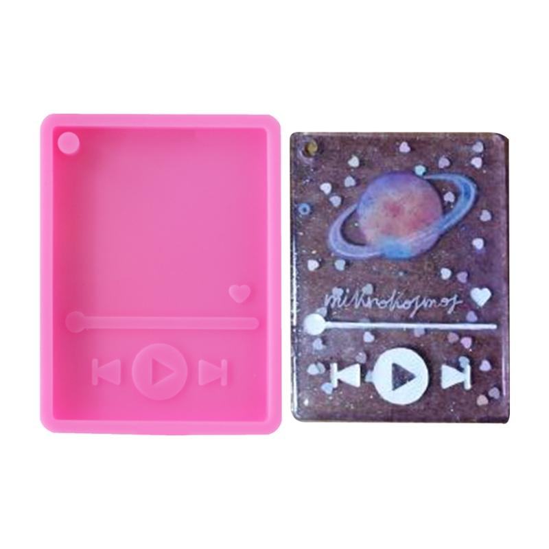 DIY Jewelry Pendant for Key Chain MoldMusic Player Keychain Resin Mold Silicone Mould DIY Polymer Clay Crafts UV Epoxy M