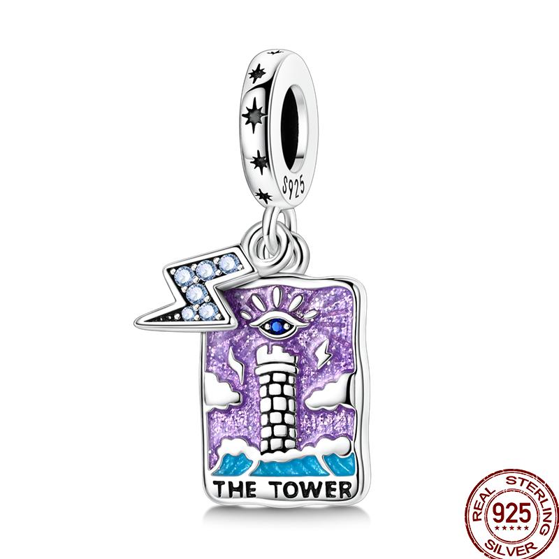 Copper Beaded Pendant Sun Moon Star Magic Tarot Vitality Suitable For Original 3Mm Bracelet Women Exquisite Jewelry