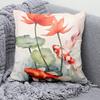 Car Living Room Sofa Cushion Cover Luxury Home Decoration Pillow Cover Chinese Style Lotus Koi Pattern