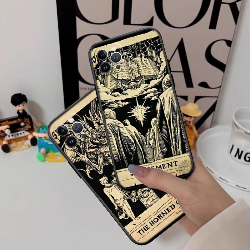 QE10 Divination Tarot Phone Case for OPPO A40 A60 A80 A15 A16 A16K A12 A17 A17K A54 A54S A53 A53S A55 A56 A57 A98 F23