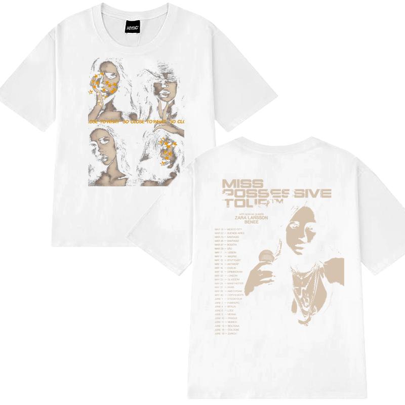Tate McRae Miss Possessive Tour 2025 Double Sided Print T Shirt Men Women Fashion Y2k Short Sleeve T-shirts Unisex Cotton Tops