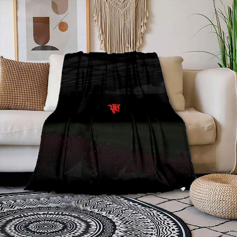 Manchester United Fleece Blanket for Sofa Bed or Chair  Super Soft Comfortable Flannel Throw
