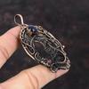 Blue Sunstone Pendant Copper Wire Wrapped Gemstone Pendant Antique Jewelry Dog Pendant Handmade Stylish Pendant Copper Wire Jewelry For Gift