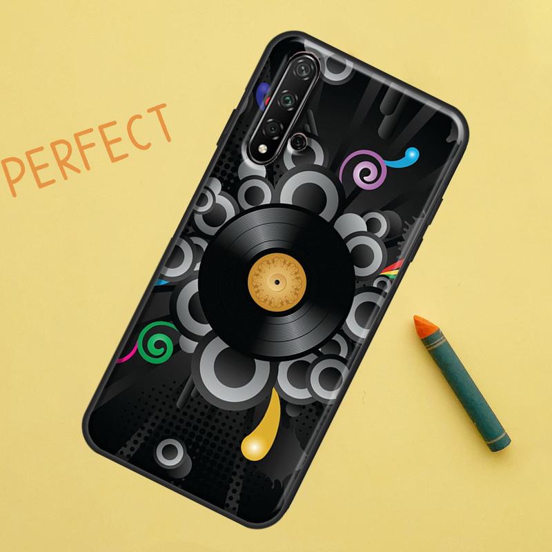 Vinyl DJ Record Art Case For Huawei P Smart 2019 Nova 5T 9 10 SE 3i 8i 11i Y60 Y61 Y70 Y90 P20 P40 Lite P30 Pro