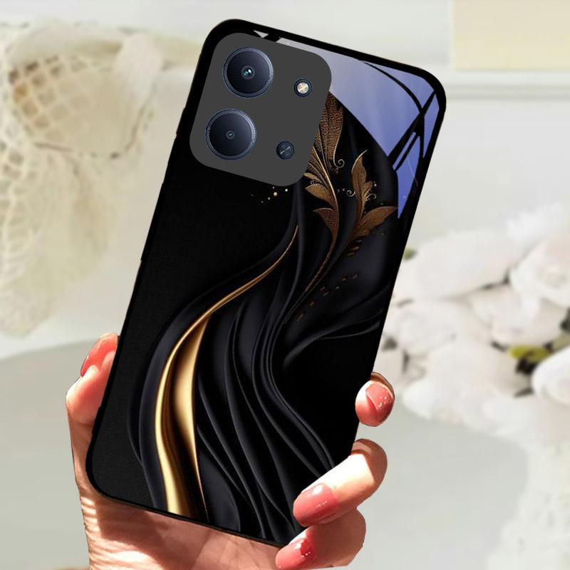 Etui Do Xiaomi Redmi 15C 4G Global Case Luksusowe Szkło Hartowane Ochrona Aparatu Tylna Pokrywa Do Redmi15C 15 C Odporne na Wstrząsy Fundas