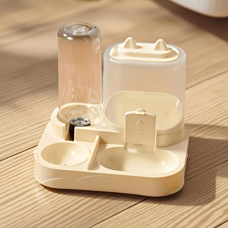 1 Peça Alimentador e Bebedouro Automático para Gatos 2 em 1 de Grande Capacidade