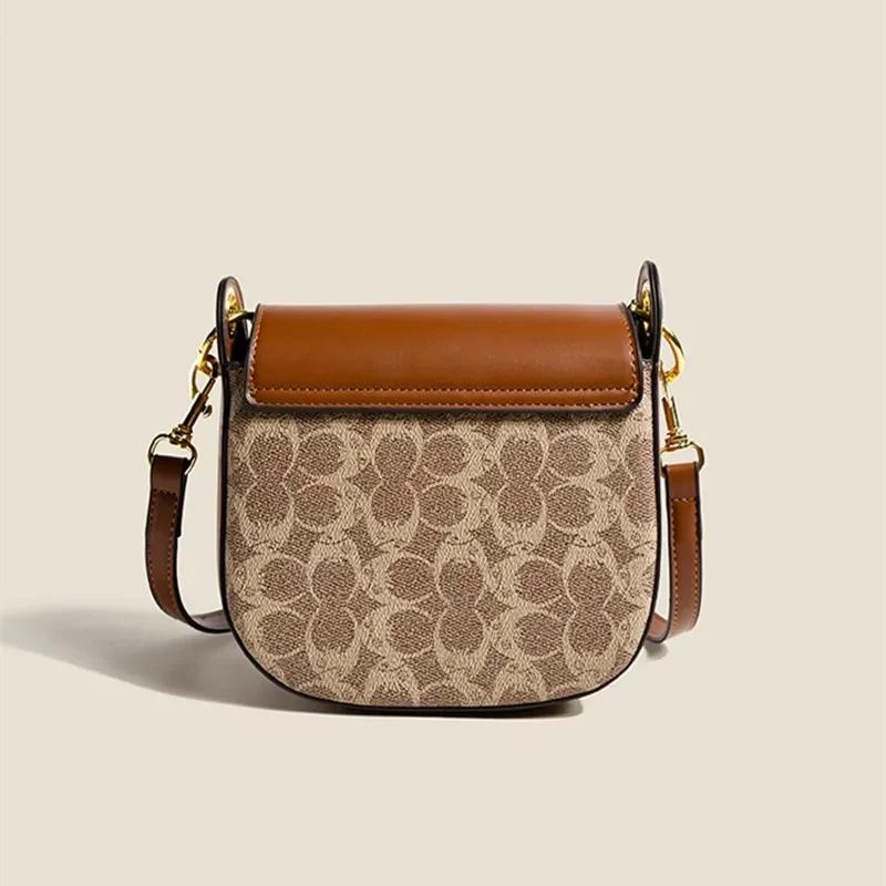 Luxustasche für Damen, neue Mode, Retro-Satteltasche, vielseitige Umhängetasche mit einer Schulter, kleine quadratische Tasche, Trend, personalisiert