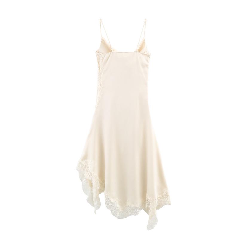 Winter 2025 European & American Style Sexy Silk Satin Dress for Women