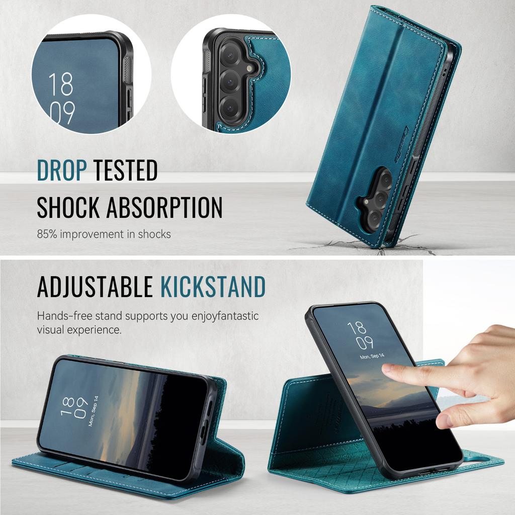 For Samsung Galaxy S23 FE Case CASEME C49 Compatible with MagSafe RFID Blocking Detachable Wallet Leather Phone Cover