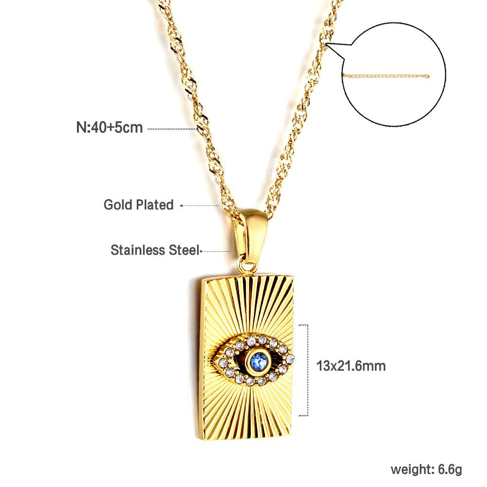 

Small Zircon Eye Pendant Necklace Unique Light Luxury Jewelry for Women Elegant Gift