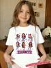 Y2K Streetwear KATSEYE Sänger Kinder T-Shirt Niedliches Grafik-Oberteil mit kurzen Ärmeln Sommerlich Lässig Tägliches Outfit für Jungen Mädchen Jugendliche