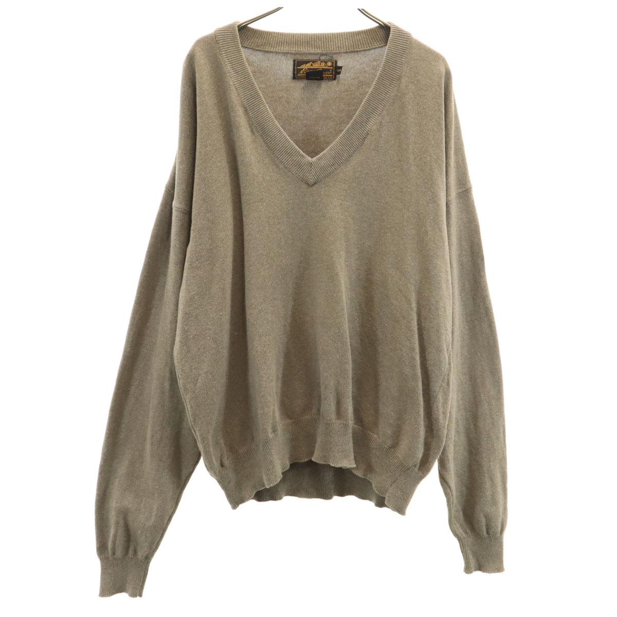 

Eddie Bauer 90s Old Black Tag Long sleeve V-neck cotton sweater Men s Used