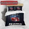3pcs Duvet Cover Set (1*Duvet Cover + 2*Pillowcase, Without Core), Custom Name NFL Pattern Bedding Set, Home Bedroom Decor Gift