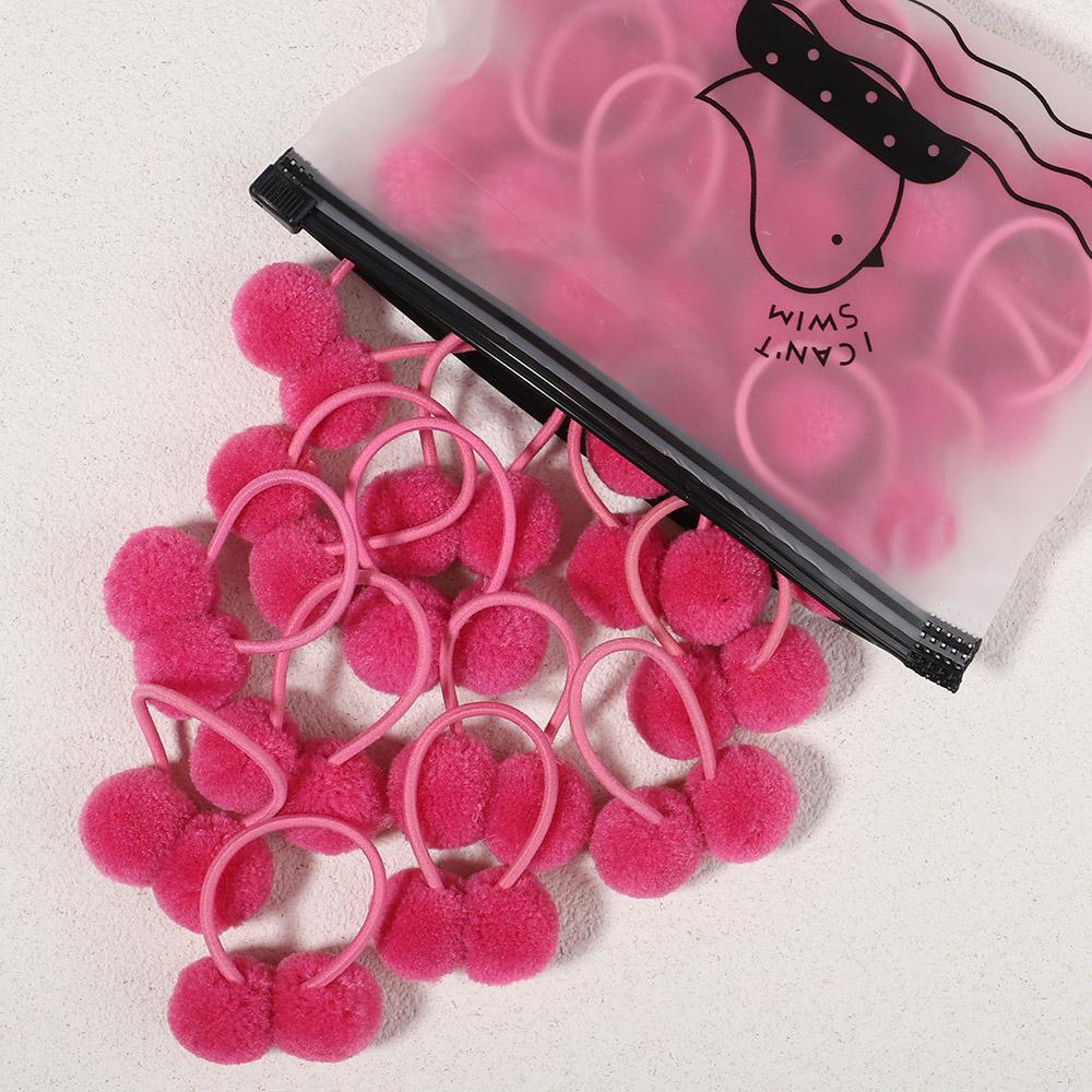 5 ks/sada Dívčí gumičky do vlasů Dvojitá plyšová kulička Sady gumiček do vlasů Pro miminka Děti Gumičky Elastické vlasové gumičky Vlasové doplňky