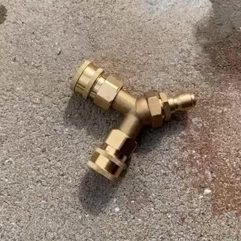 Triple Spliter Adapter With 3/8inch Quick Release Connector Adapter Splitter Coupler Connector For High Pressure Washer