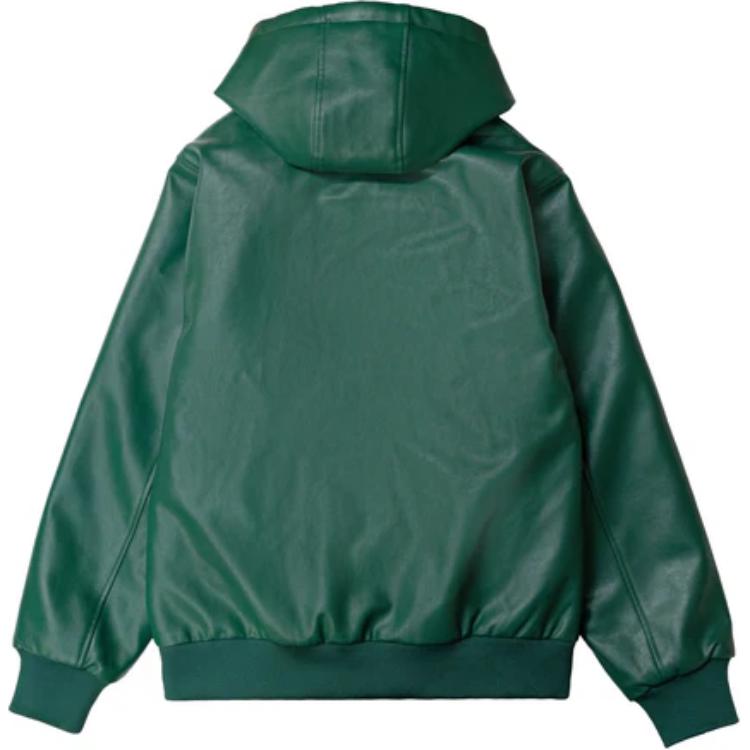 Carhartt WIP Reversible Design Logo Tag Long Sleeve Leather Jacket Unisex jackets Green A251043-3CA-XX03
