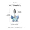 Charm Copper Orchid Butterfly Heart-Shaped Pendant Fits Charm Plata Genuine Bracelets Bead Women Jewelry Crafting Do-It-Yourself