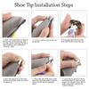 3 Paar Modische Metallmaterial Reparaturzubehör Schuhspitzenschutz Schuhclips Charmschnalle High Heel Schuhe Dekoration