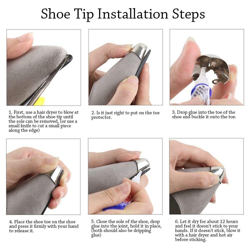 3 Paar Modische Metallmaterial Reparaturzubehör Schuhspitzenschutz Schuhclips Charmschnalle High Heel Schuhe Dekoration