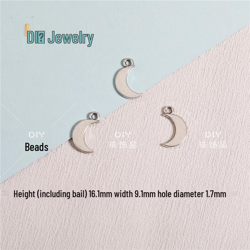 Moon Series Hollow Pendant Charms for DIY Beaded Jewelry
