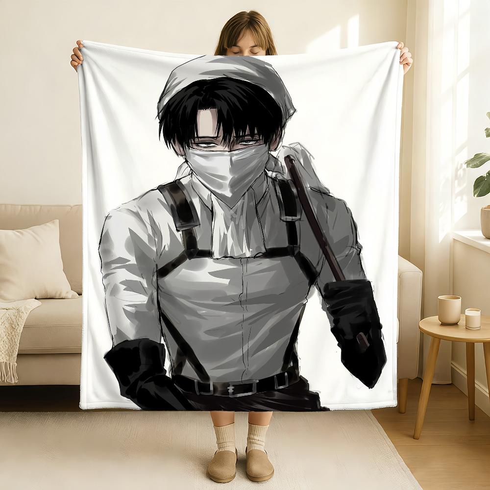 Anime Attack on Titan Levi Ackerman Blanket Soft and Skin Friendly For Couch Bed Napping Bedspread All Seasons Comforter