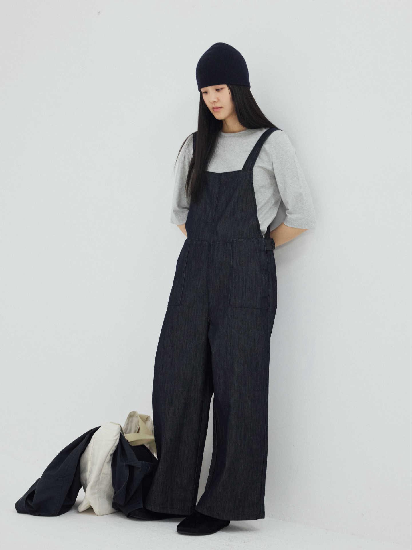 Shi Jian Women s Retro Slimming Denim Overalls - Spring 2026 One Size
