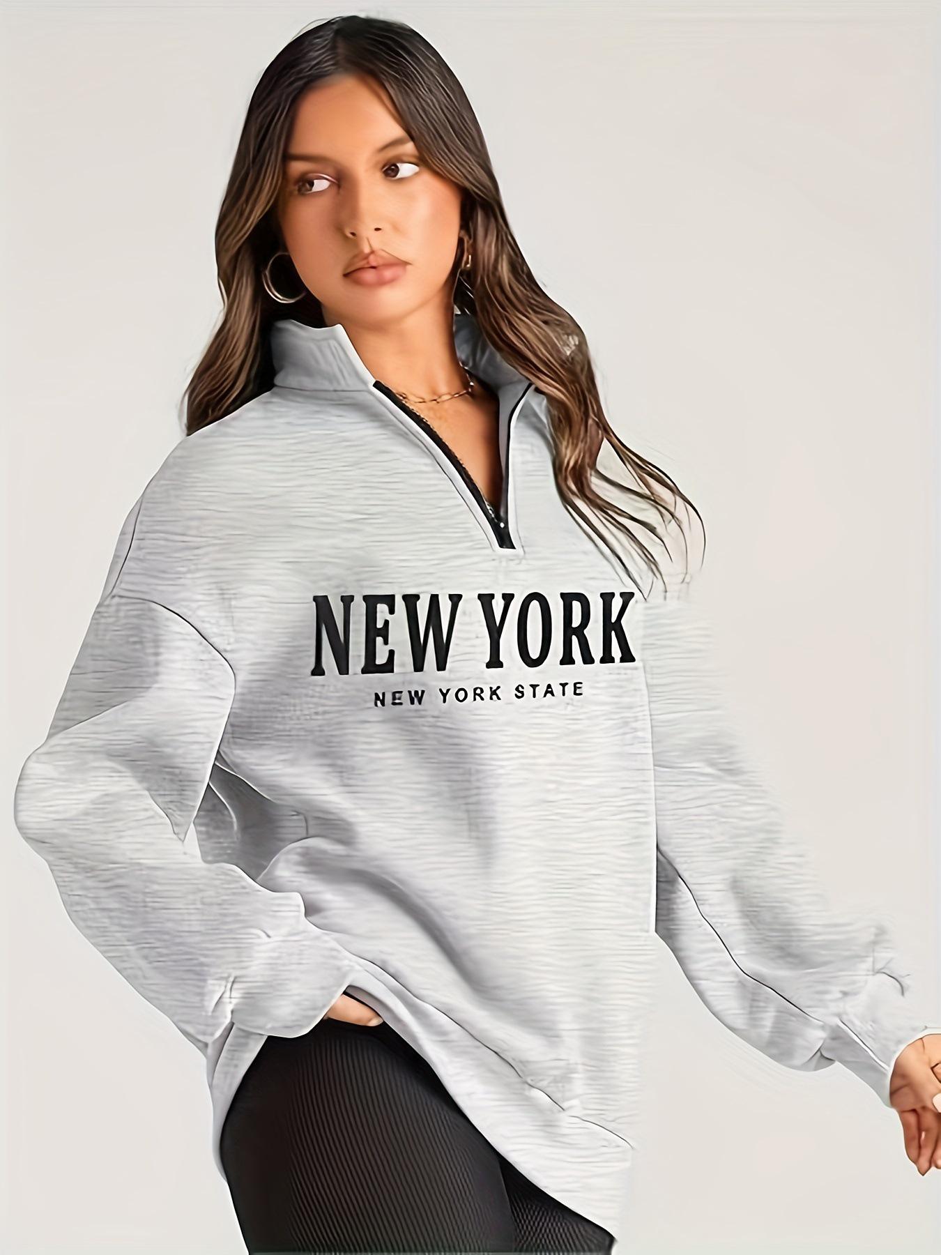 

2026 Women s Casual Versatile Autumn/Winter Half-Zip Printed Long-Sleeve Sweatshirt 4XL серый
