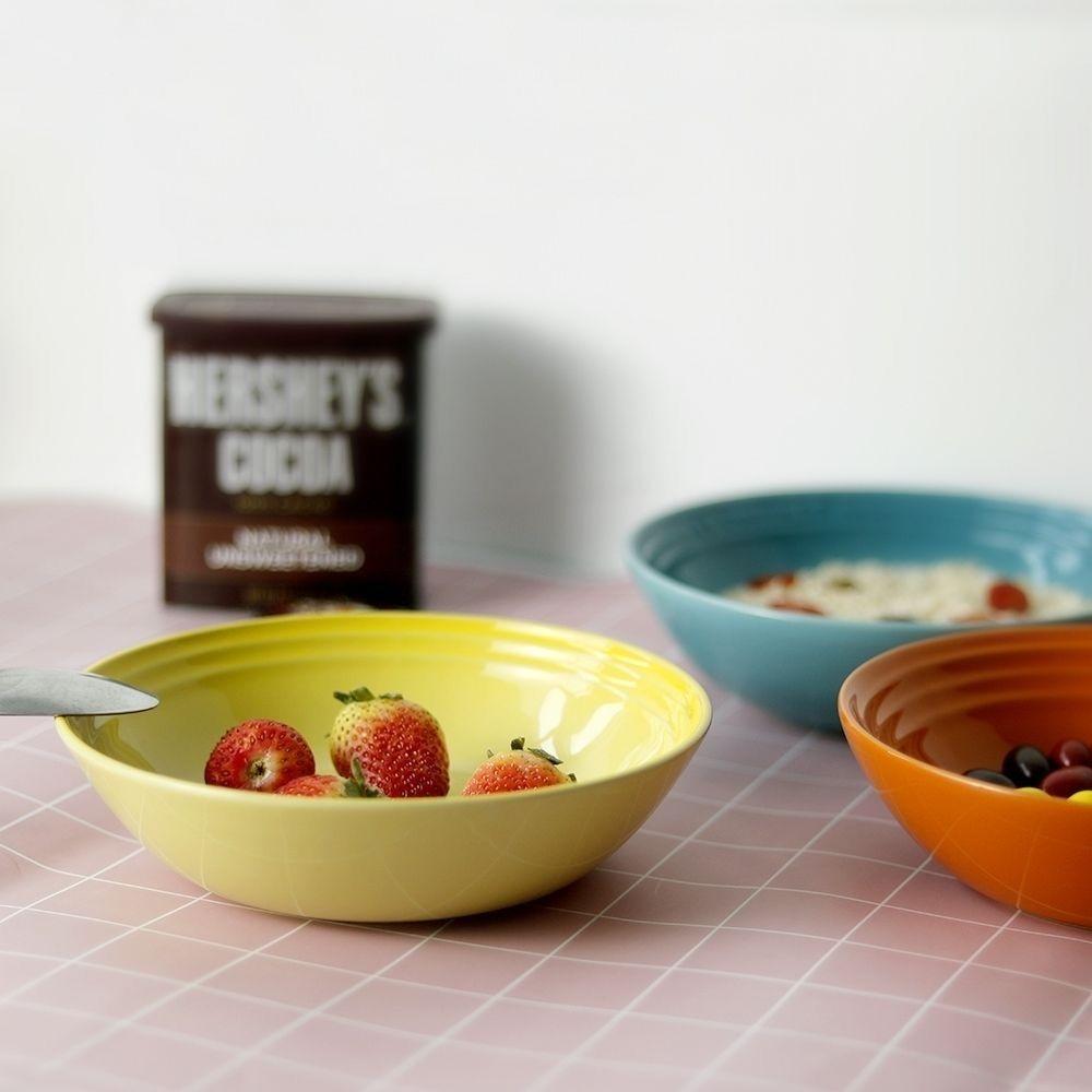Le Creuset Cool Color Cerc Oaeal Bowl Cereal Bowl Breakfast Bowl Fruit Salad Dert Bowl Home Use Soup Noodle Bowl