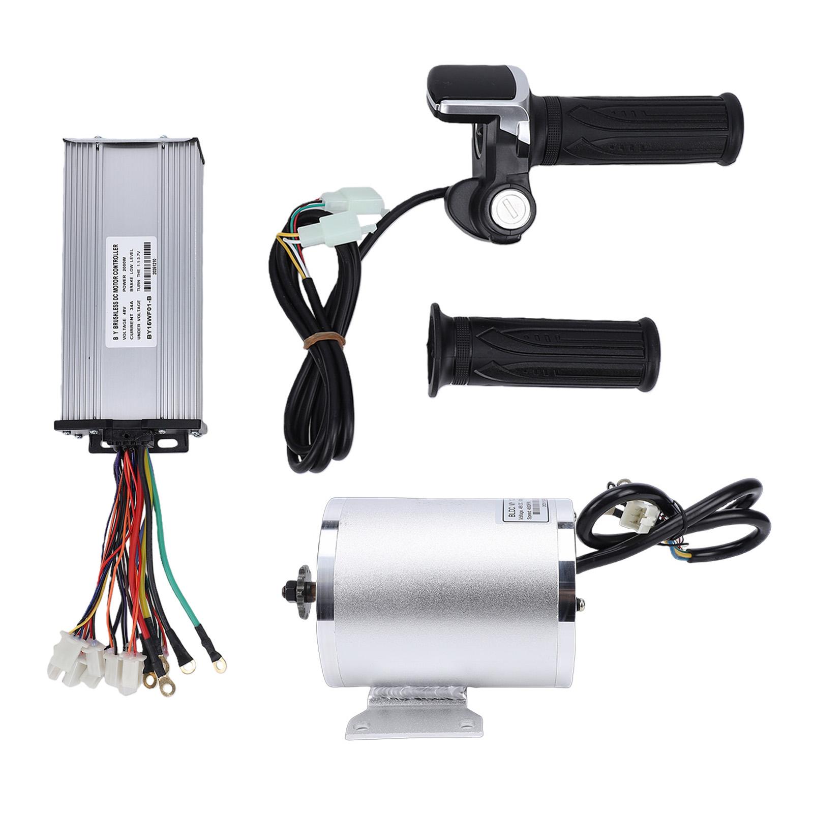 

Electric Brushless DC Motor Kit 2000W Brushless Motor 4500RPM Controller LCD Display for Go Kart Motorcycle Scooter