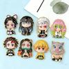 8Pcs Cute Demon Slayer Brooch Badge Anime Cosplay Chibi Character Tanjiro Nezuko Shinobu Giyuu Rengoku Enamel Lapel Pins Gift