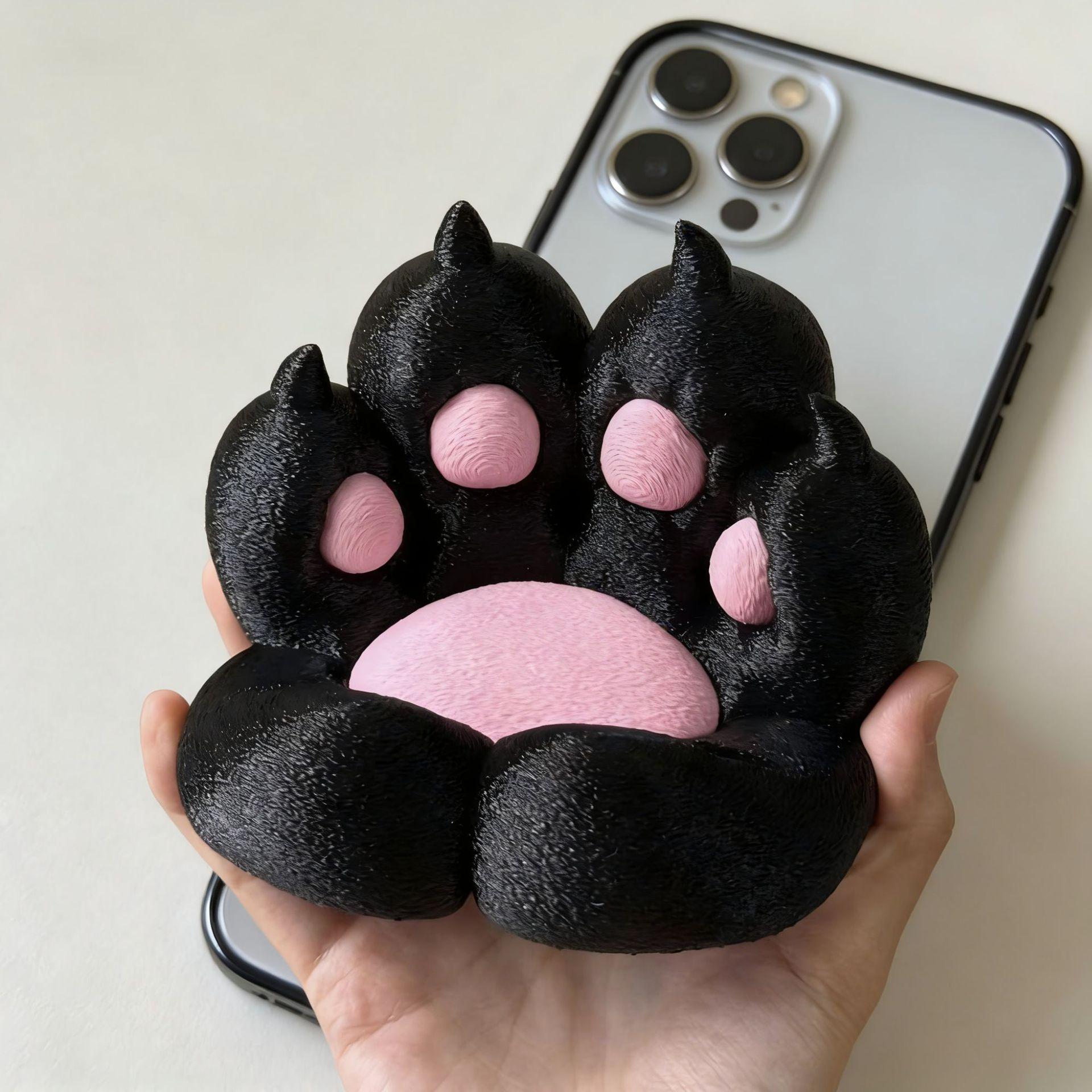 Adorable Cat Paw Phone Holder - Cartoon Desktop Ornament & Dorm Binge-Watching Gift