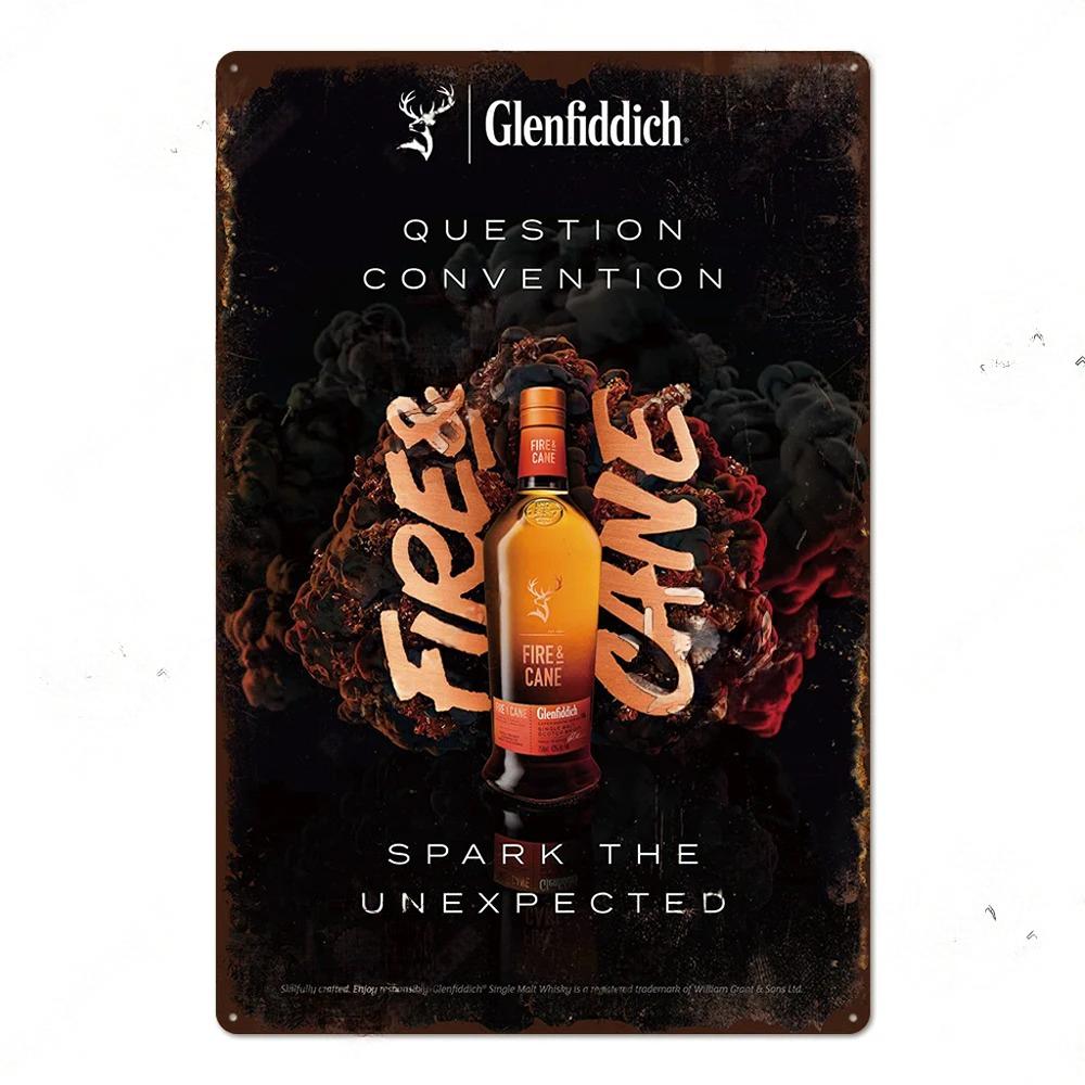 FJ Whisky Affischer Plakett Vintage Metallplåt Dekor Metallskyltar Pin Up-flicka Retro Väggdekoration för Bar Klubb Pub