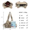 Angel Kiss Stil Retro Abgenutzte Leder Hobo Tasche, Edgy Y2K Umhängetasche Geräumige Schultertasche mit Mehreren Taschen für den Alltag