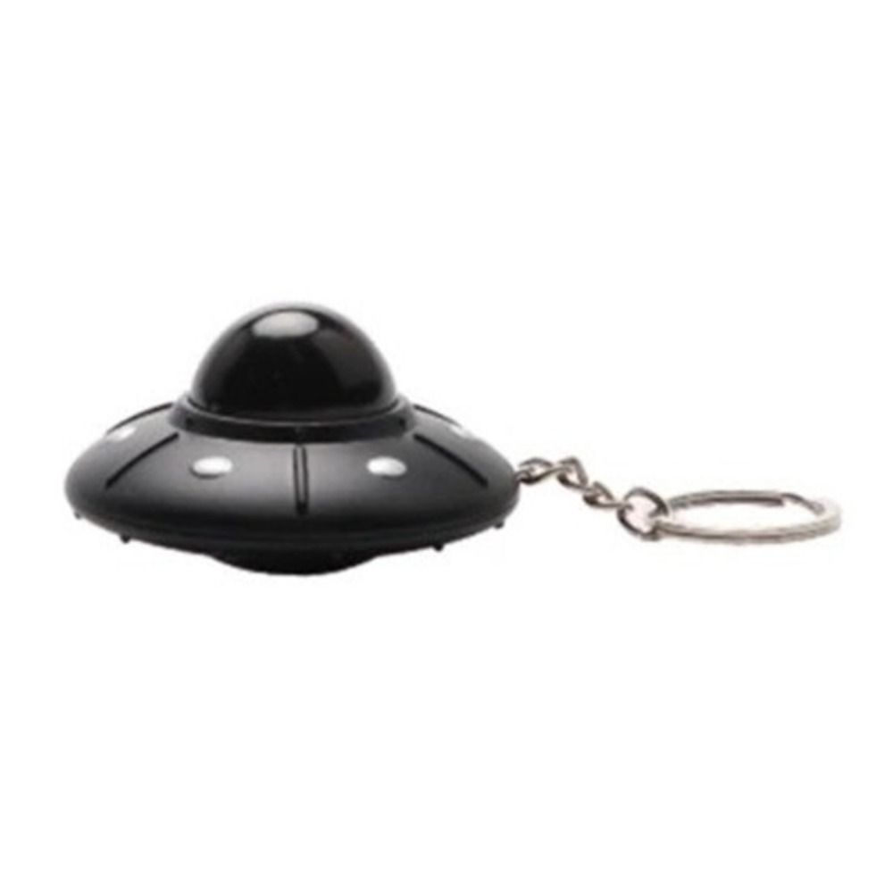 LED Light UFO Keyring Pendant Spaceship Model Keyring Kids Toy Flying Disc Keychain  Small Toy