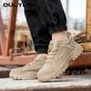 Oulylan Practical Plastic Toe Work Sneaker Anti-smash Puncture Proof Labor Shoes Male Lightweight Wear-resistant Safety Boots
