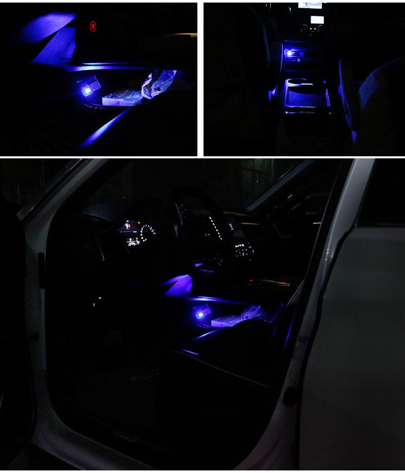 2018 New Car Led Mini Usb Car Interior Foot Lamp Led Free Modified Lighting Car Usb Atmosphere Lights Car Styling Accessories