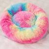 Small Cat Bed Nest Bed Dog Bed Round Bed Donut Rabbit Bed Pet Bed Small Kitten Bed Warm Fluffy Donut Bed Furry Cat for 3Kg Pet