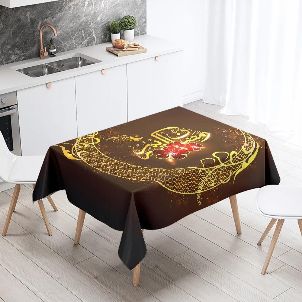 Eid Decoration Tablecloth Waterproof and Oil-proof Tablecloth Restaurant Banquet Home Kitchen Table Decoration