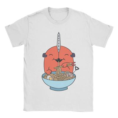 Koszulki z motywem Pochita Chainsaw Man dla mężczyzn, z okrągłym dekoltem, wykonane z czystej bawełny, koszulki z krótkim rękawem anime, rozmiary 4XL 5XL, topy