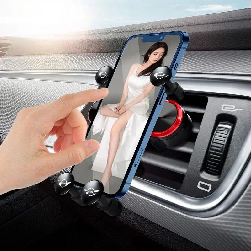 B4 A5 For Bmw Mini Gravity Car Phone Holder for Car Phone Holder Air Vent Clip Car Styling For MINI F54 F55 F56 R56 R60 SONE Roa