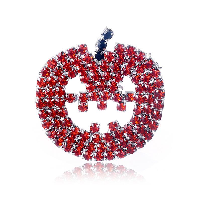 Fashion Jewelry Rhinestone Crystal Smile Face Red Apple Brooch