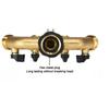Ball Valve Water Distributor Corrosion Resistant 4 Way Water Splitter Rust Proof Hex Metal Plug with Washer for Garden Watering