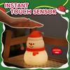 Christmas Silicone Night Light Rechargeable Nursery Nightlight Novelty Color Changing Squishy Bedside Lamp For Christmas Gifts
