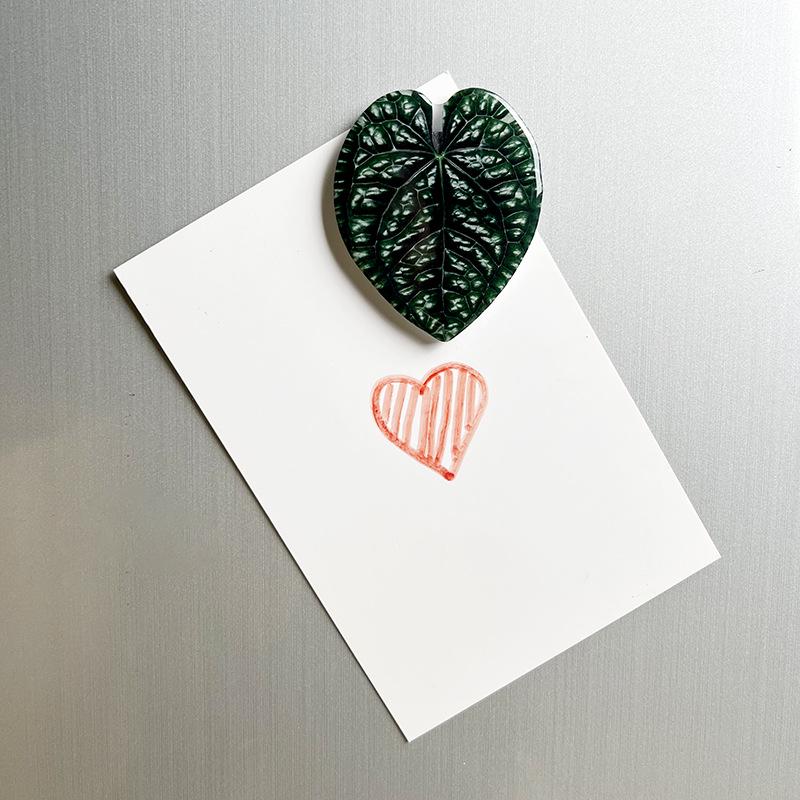 Plant Leaf Pattern Acrylic Refrigerator Magnets - Soft, Magnetic, Decorative Patches