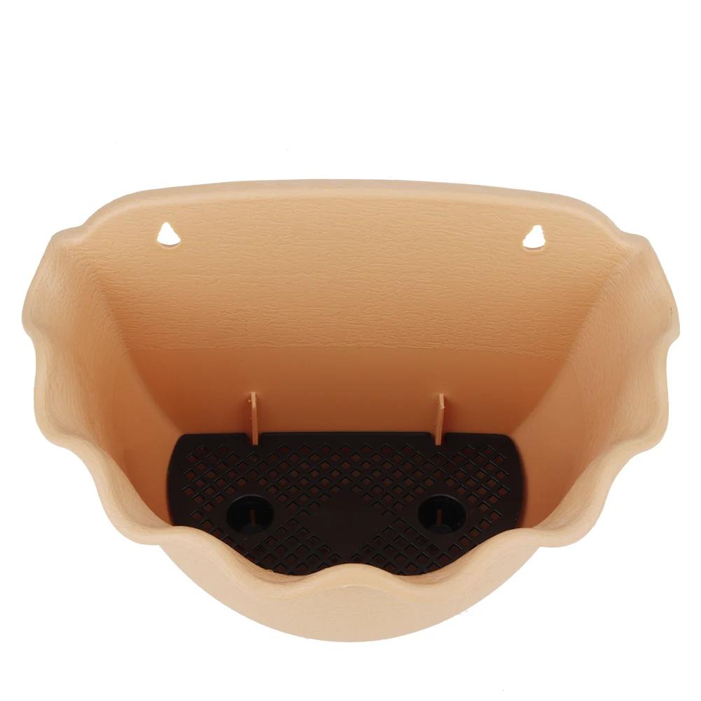 Wall Mounted Plastic Large Hanging Plant Pot with Drainage Tray Flower Pot Balcony Storage Garden Basket Decoration