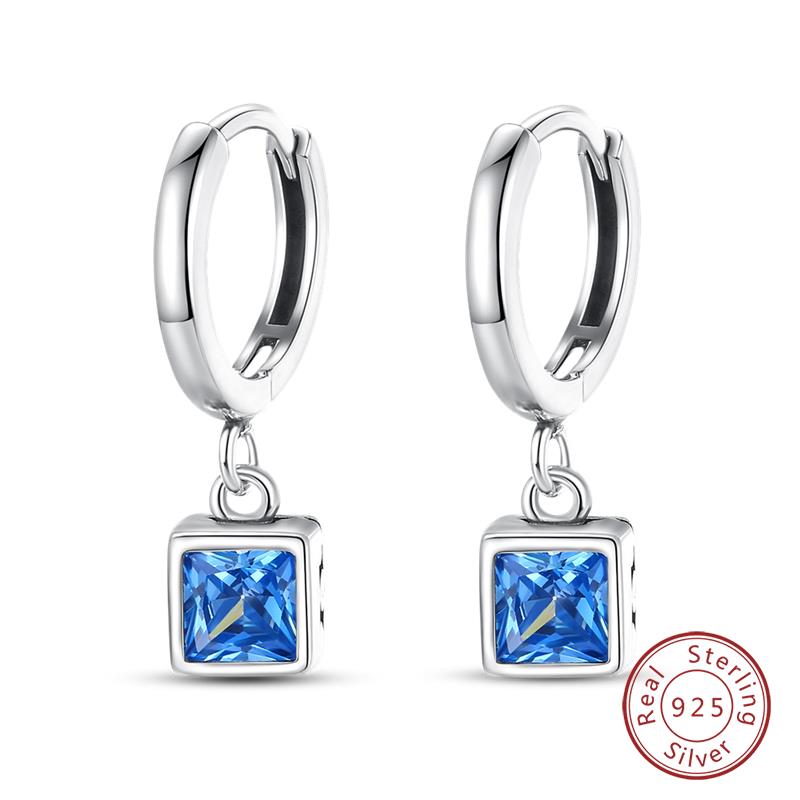 Hot 925 Sterling Silver Earrings Charm Simple Shining Lotus Zircon Wedding Women Jewelry Gift