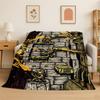 Retro Game Metal Slug Cartoon Flannel Blanket Soft Warm Throw Blanket for Bedroom Living Room Bed Travel Camping Picnic Gift
